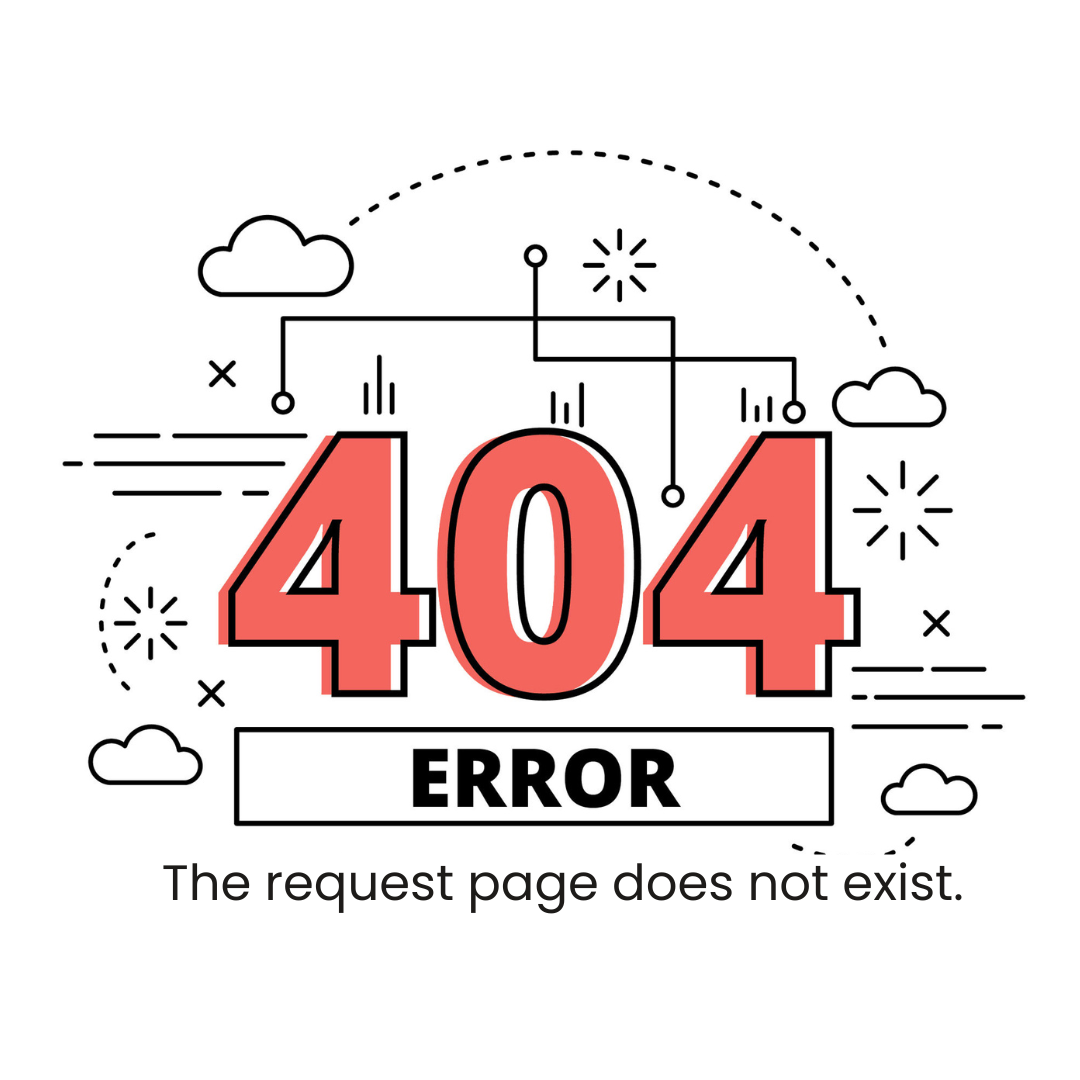 Page not found error screen with return to homepage button